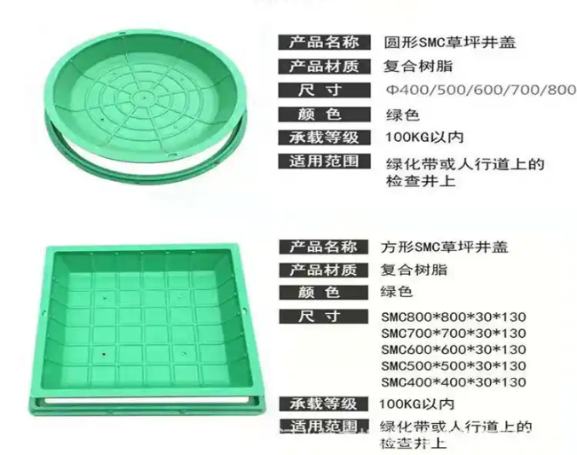夏邑树脂复合种植井盖展示